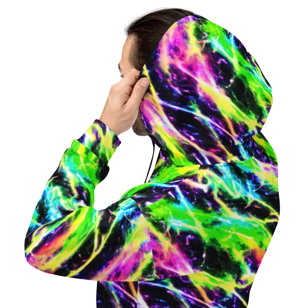 Chromatic Surge on Hoodie — Back