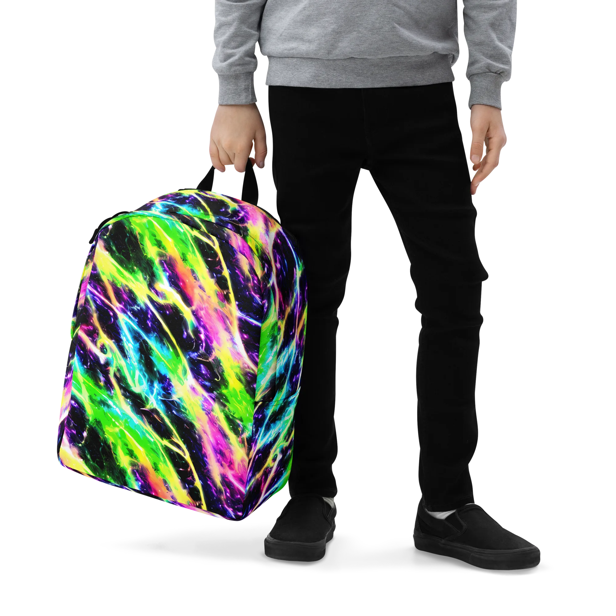 Chromatic Surge on Minimalist Backpack — Zoomed-in