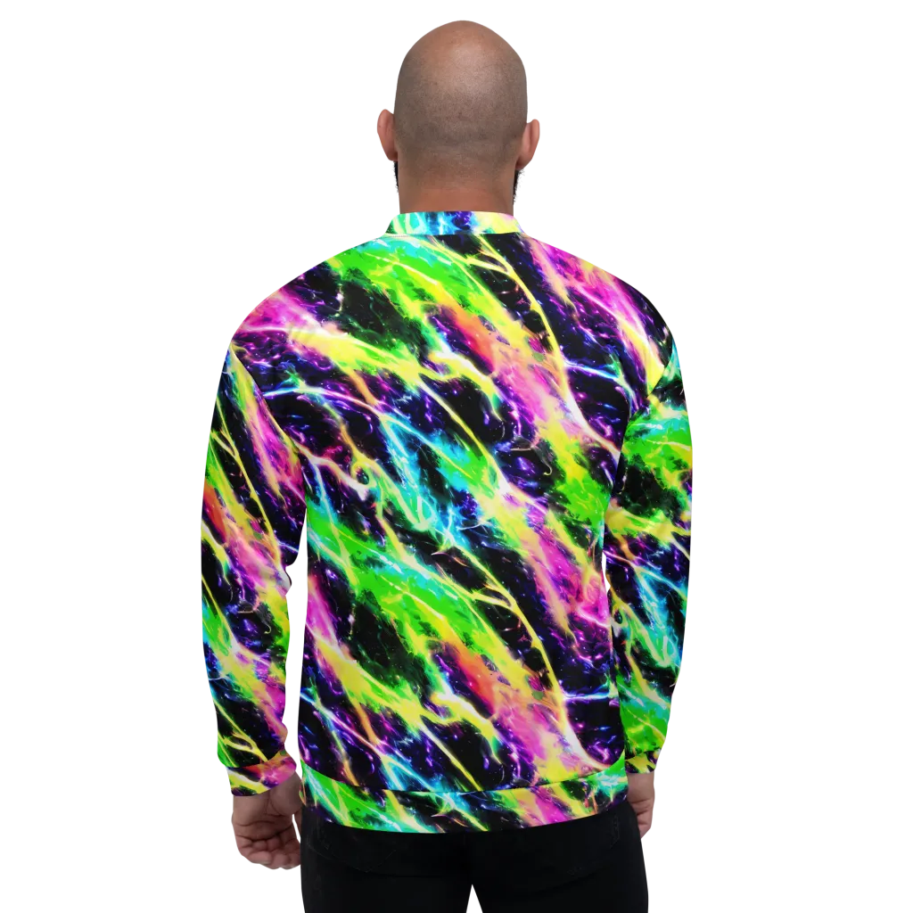 Chromatic Surge on Bomber Jacket — Back
