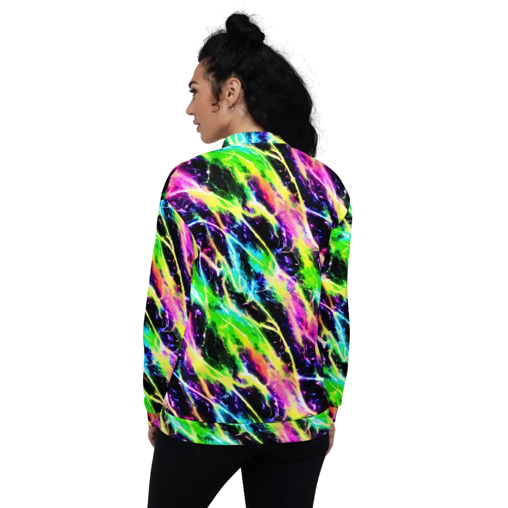 Chromatic Surge on Bomber Jacket — Back