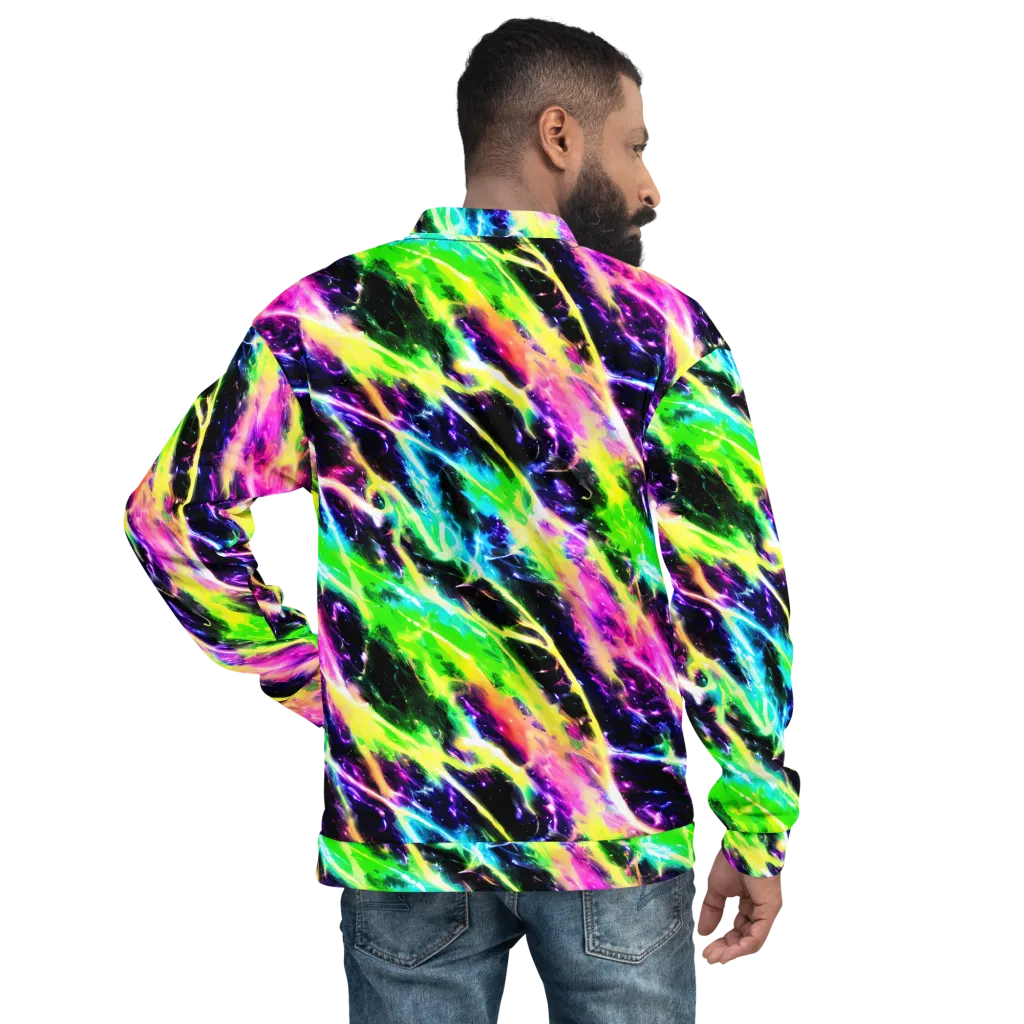 Chromatic Surge on Bomber Jacket — Back