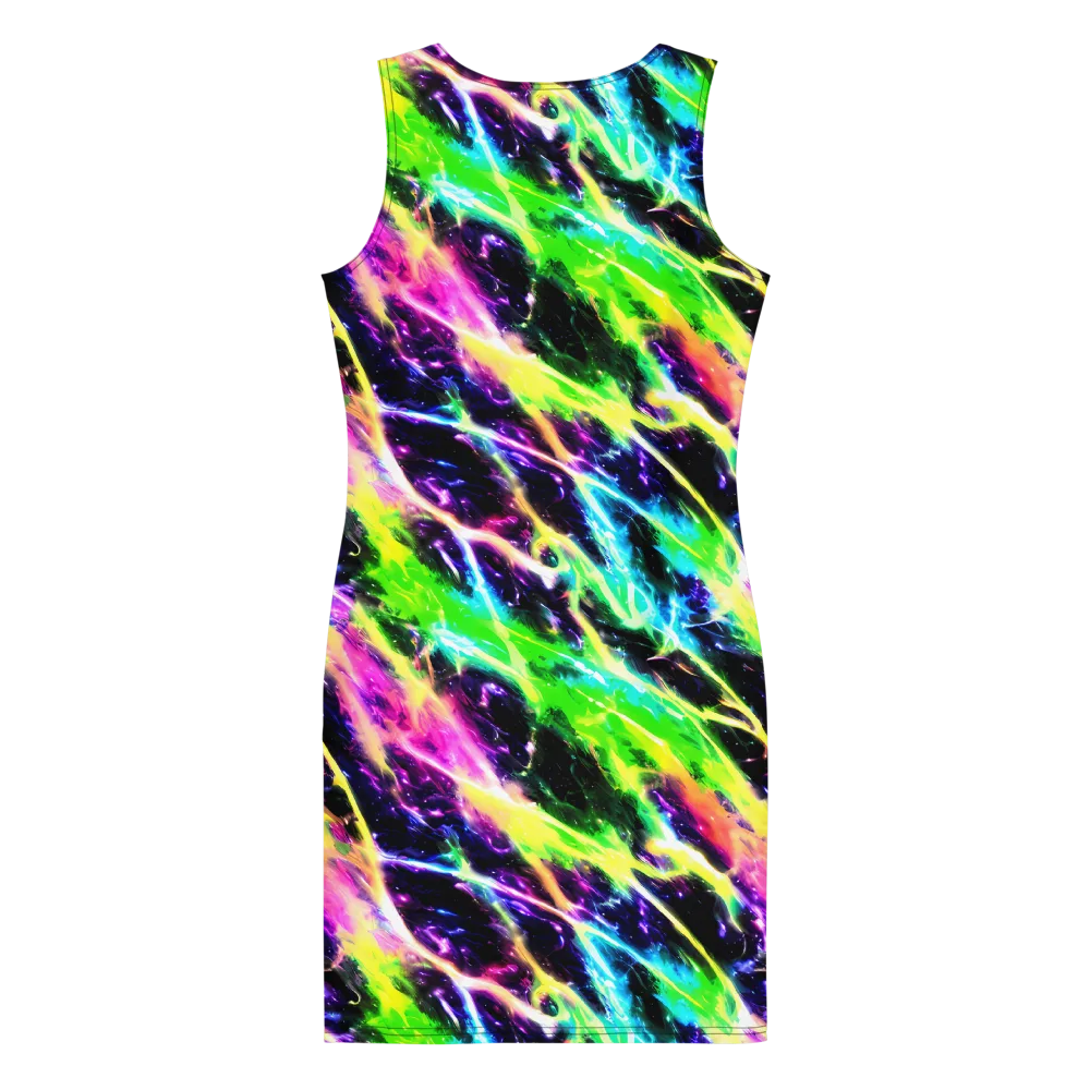 Chromatic Surge on Bodycon Dress — Back