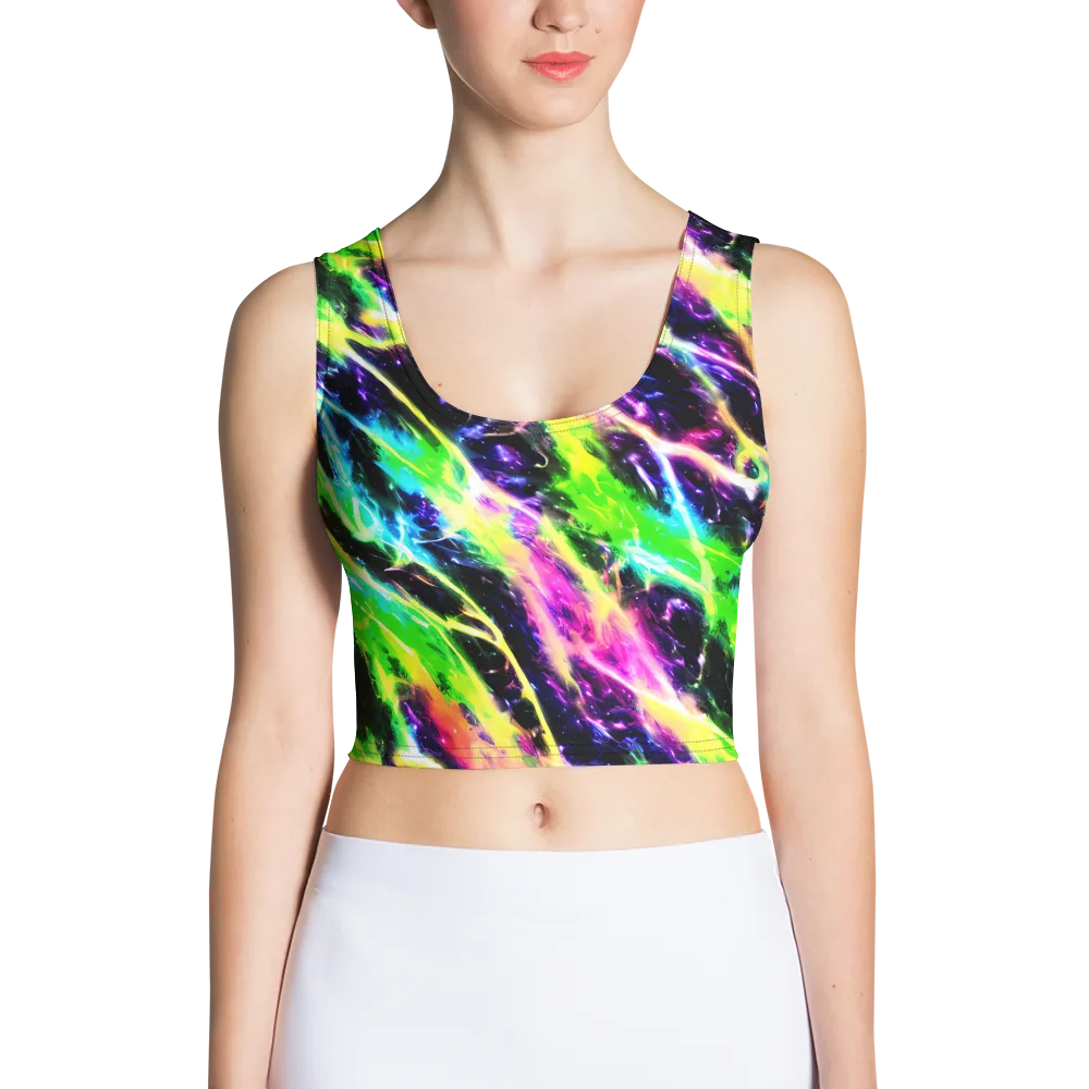 Chromatic Surge on Crop Top — Front