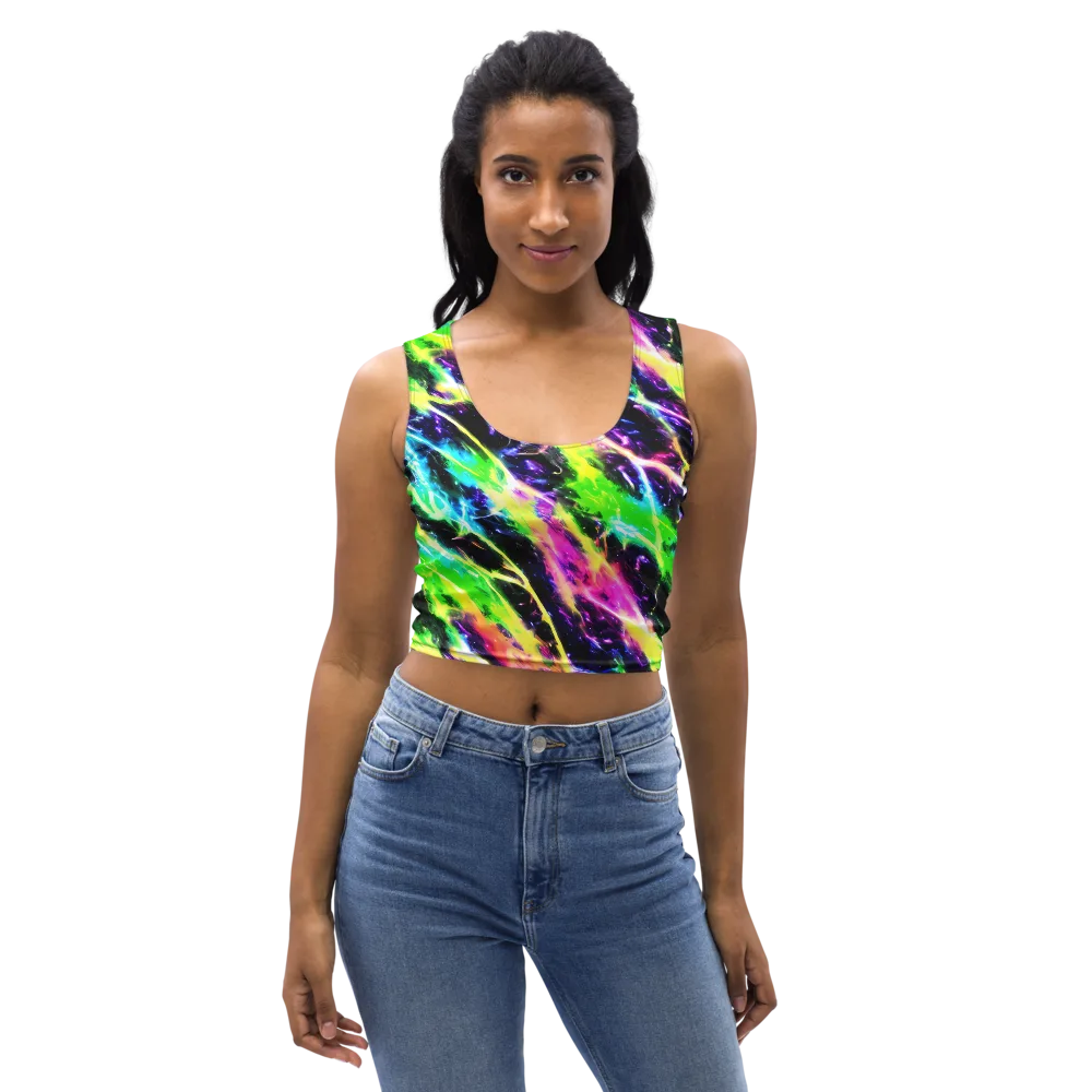 Chromatic Surge on Crop Top — Front