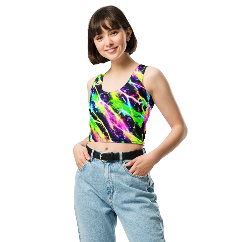 Chromatic Surge on Crop Top — Front