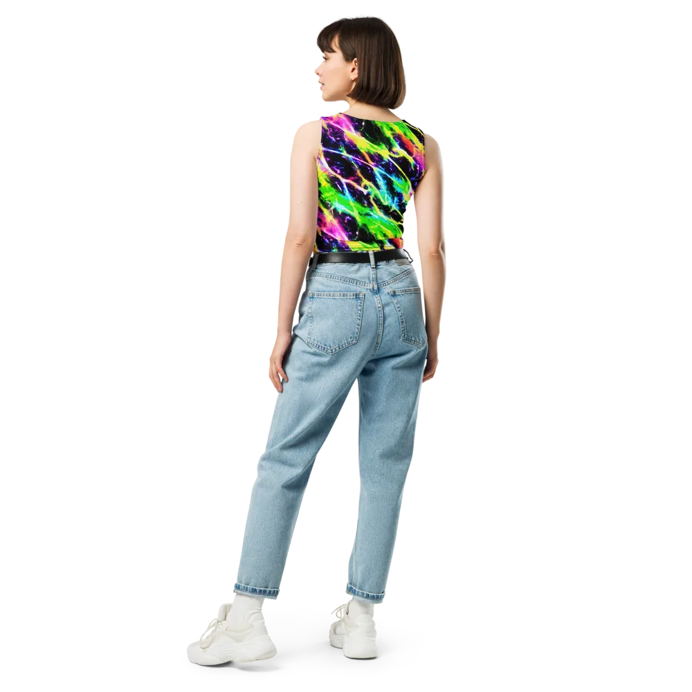 Chromatic Surge on Crop Top — Back
