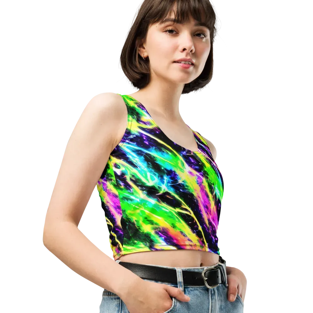 Chromatic Surge on Crop Top — Right Front