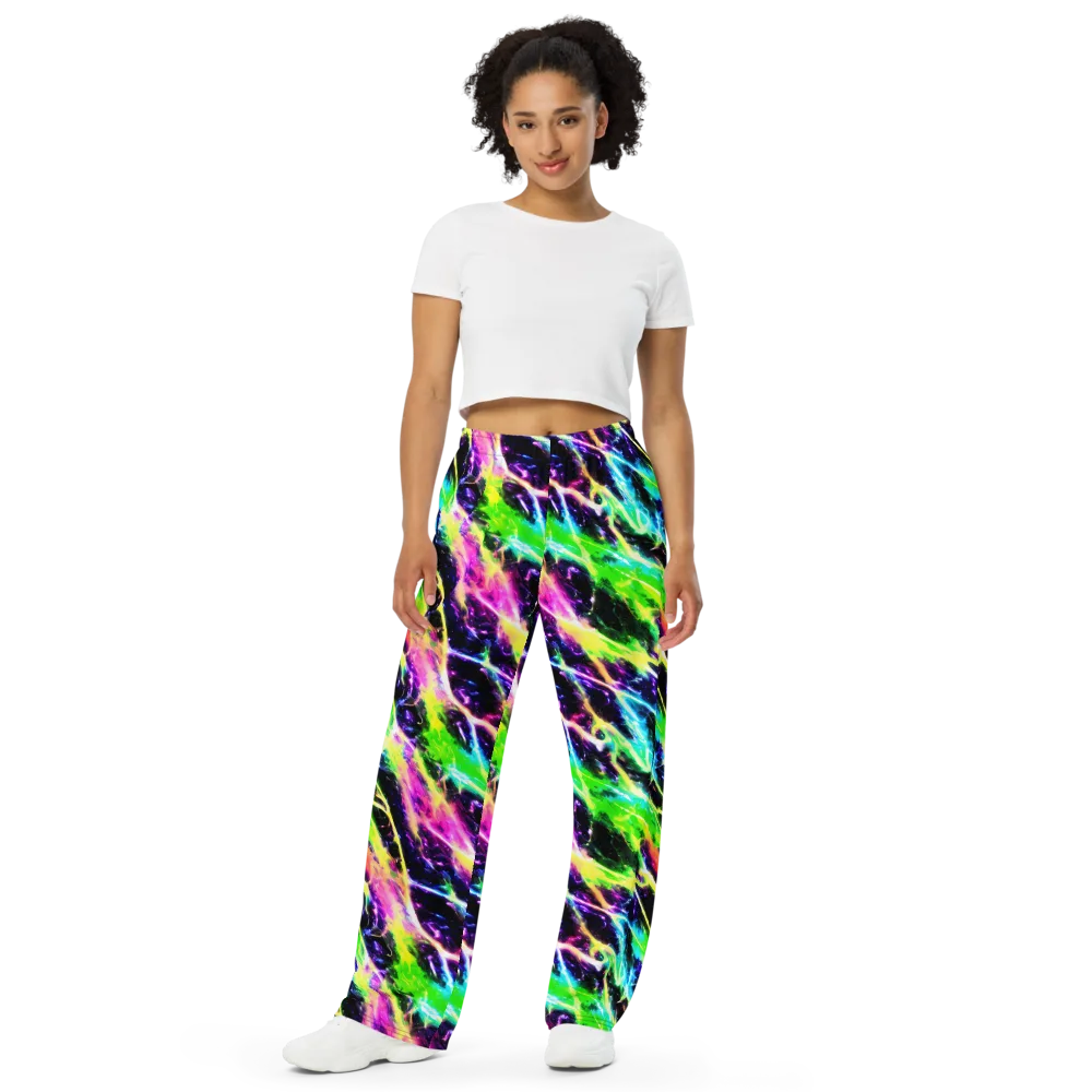 Chromatic Surge on Wide-Leg Pants — Front