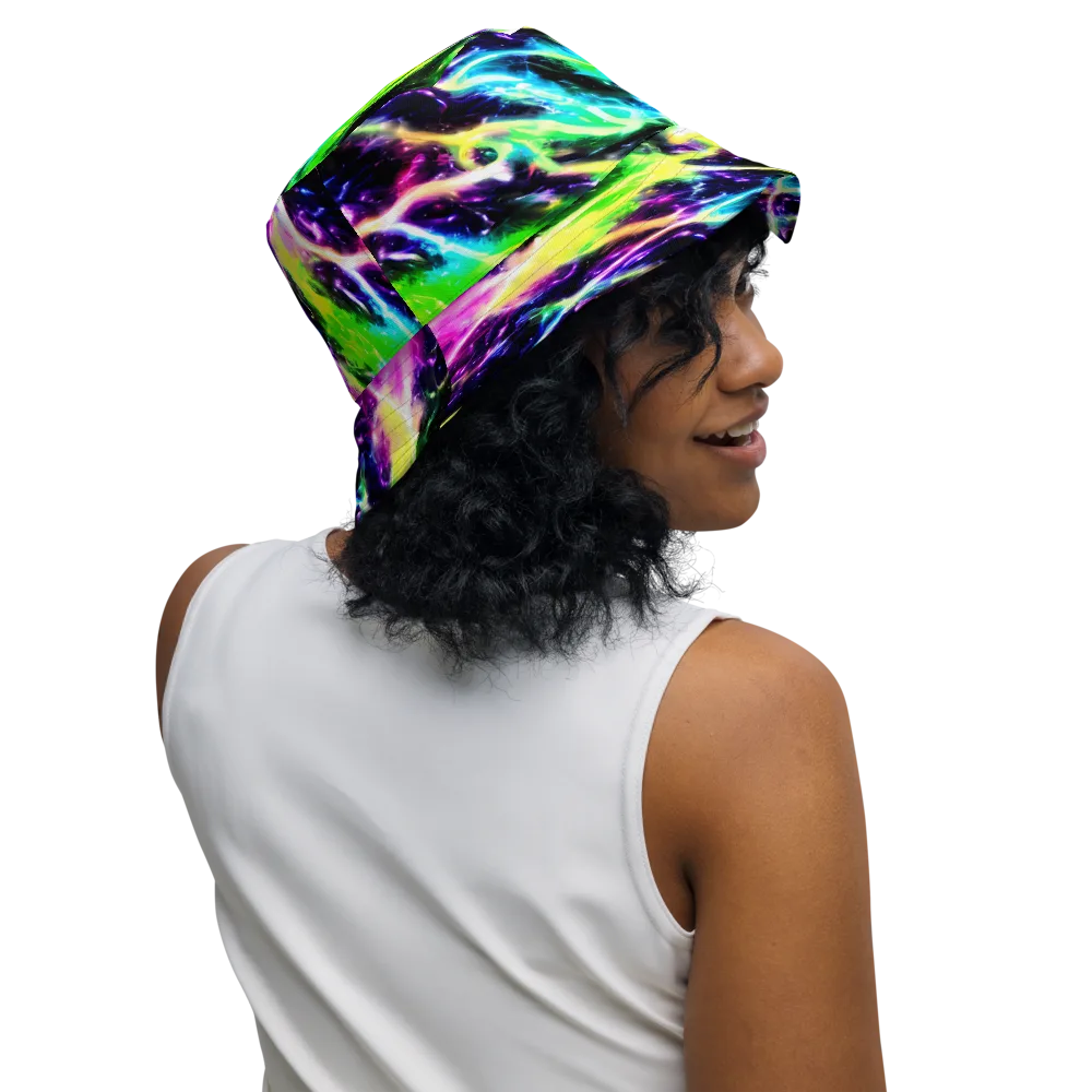 Chromatic Surge on Reversible Bucket Hat — Right Outside