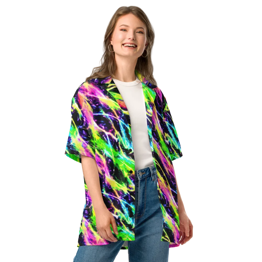 Chromatic Surge on Button Shirt — Front