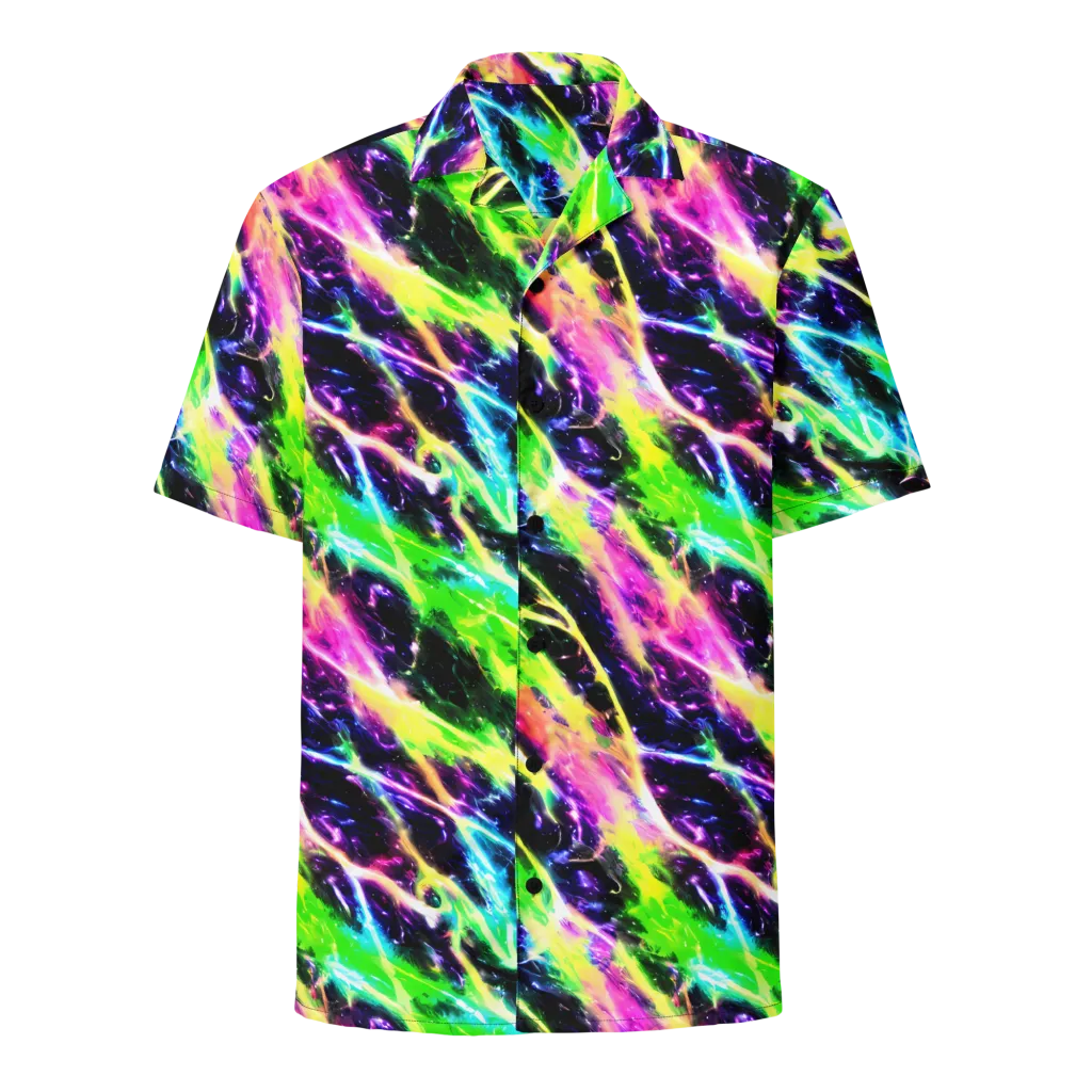 Chromatic Surge on Button Shirt — Front