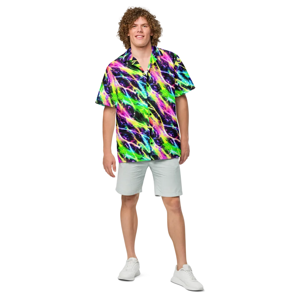 Chromatic Surge on Button Shirt — Front