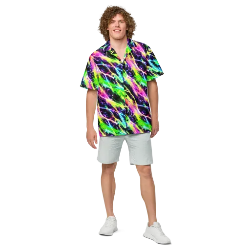 Chromatic Surge on a Button Shirt