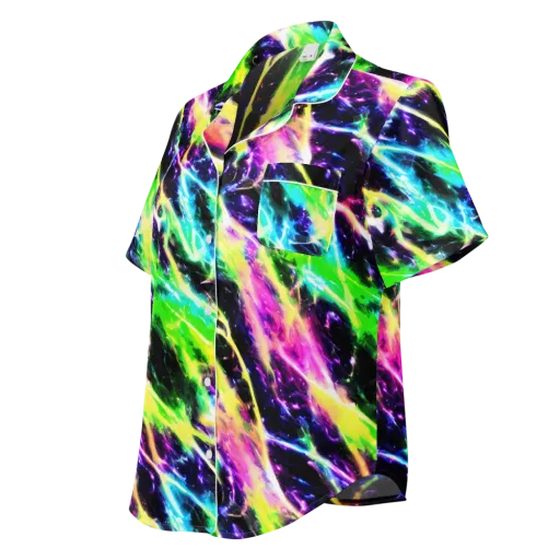 Chromatic Surge on a Women's Short Sleeve Pajama Top