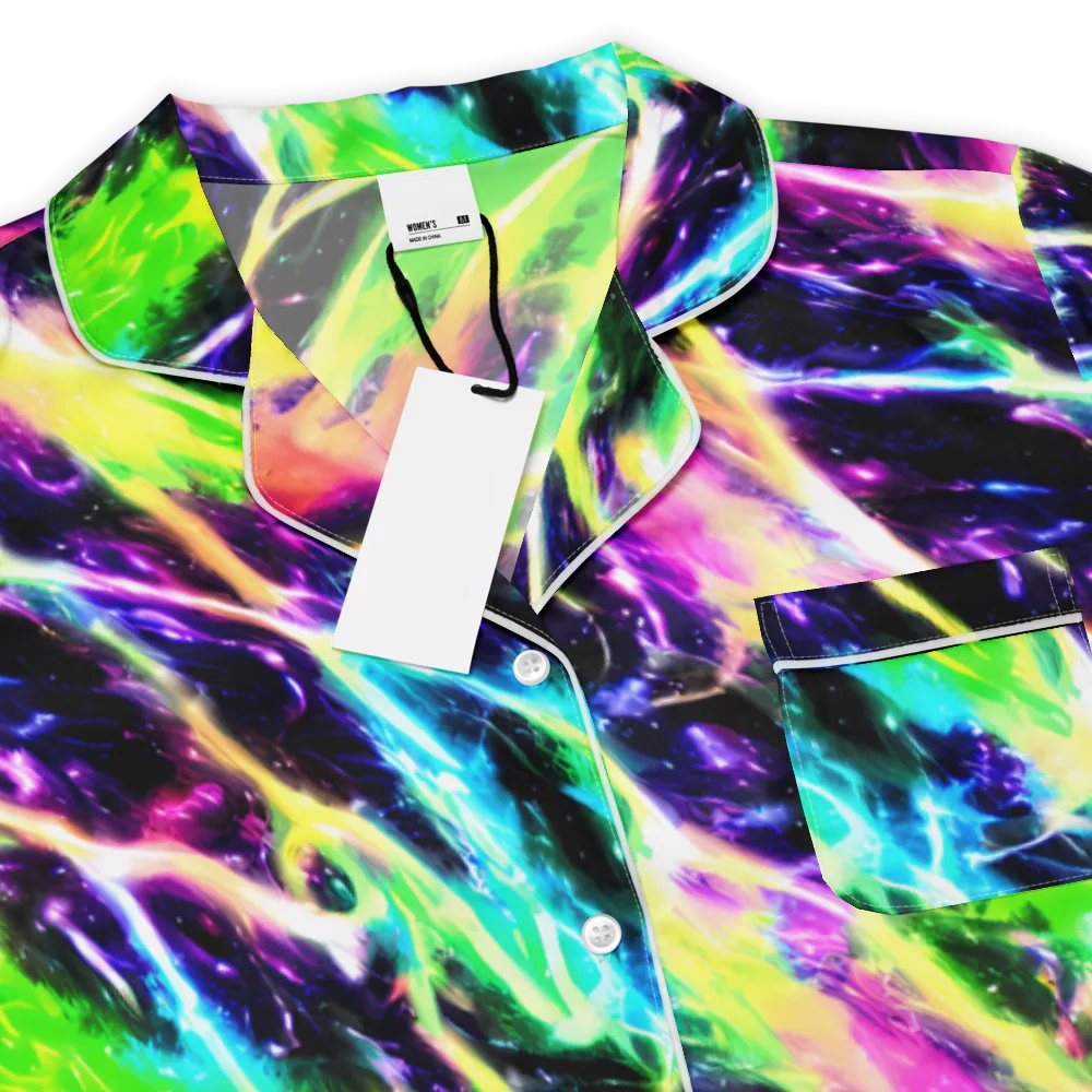 Chromatic Surge on Women's Short Sleeve Pajama Top — Product details