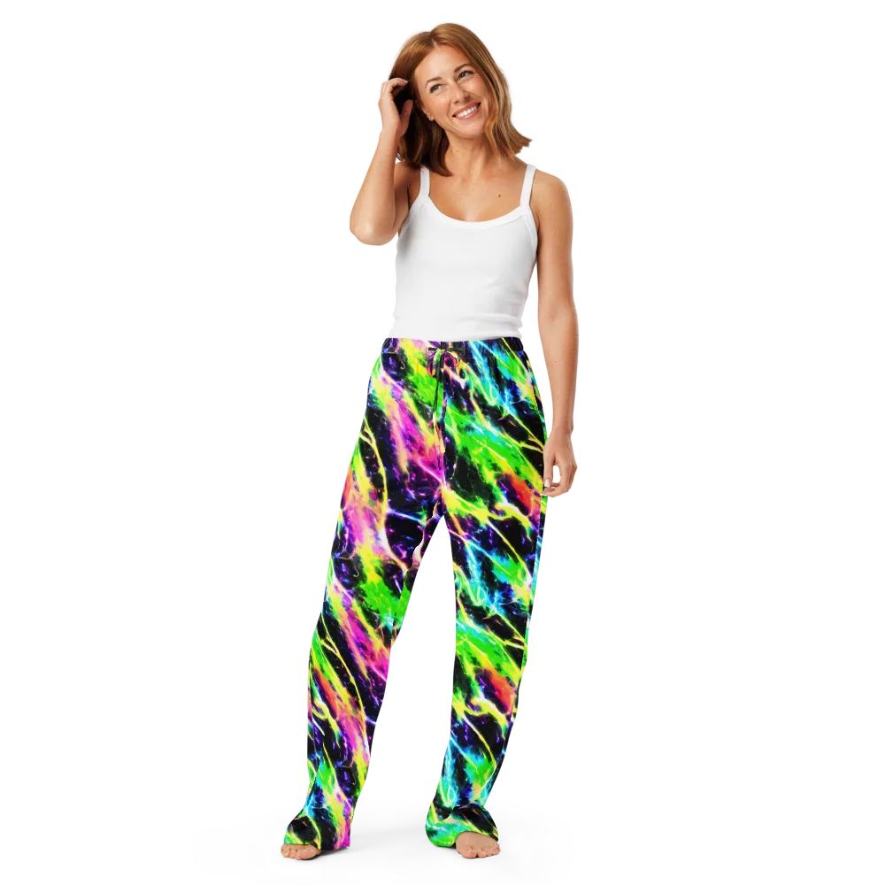 Chromatic Surge on Women's Pajama Pants — Front