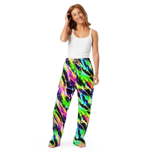 Chromatic Surge on a Women's Pajama Pants