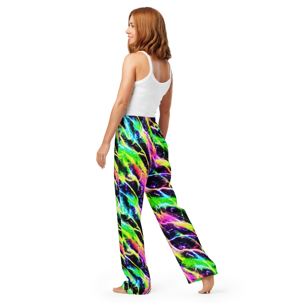 Chromatic Surge on Women's Pajama Pants — Back