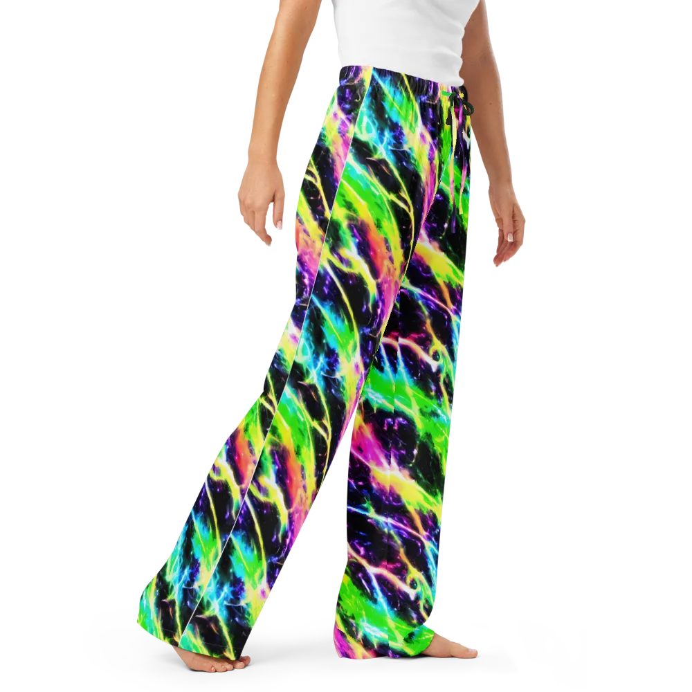 Chromatic Surge on Women's Pajama Pants — Right Front