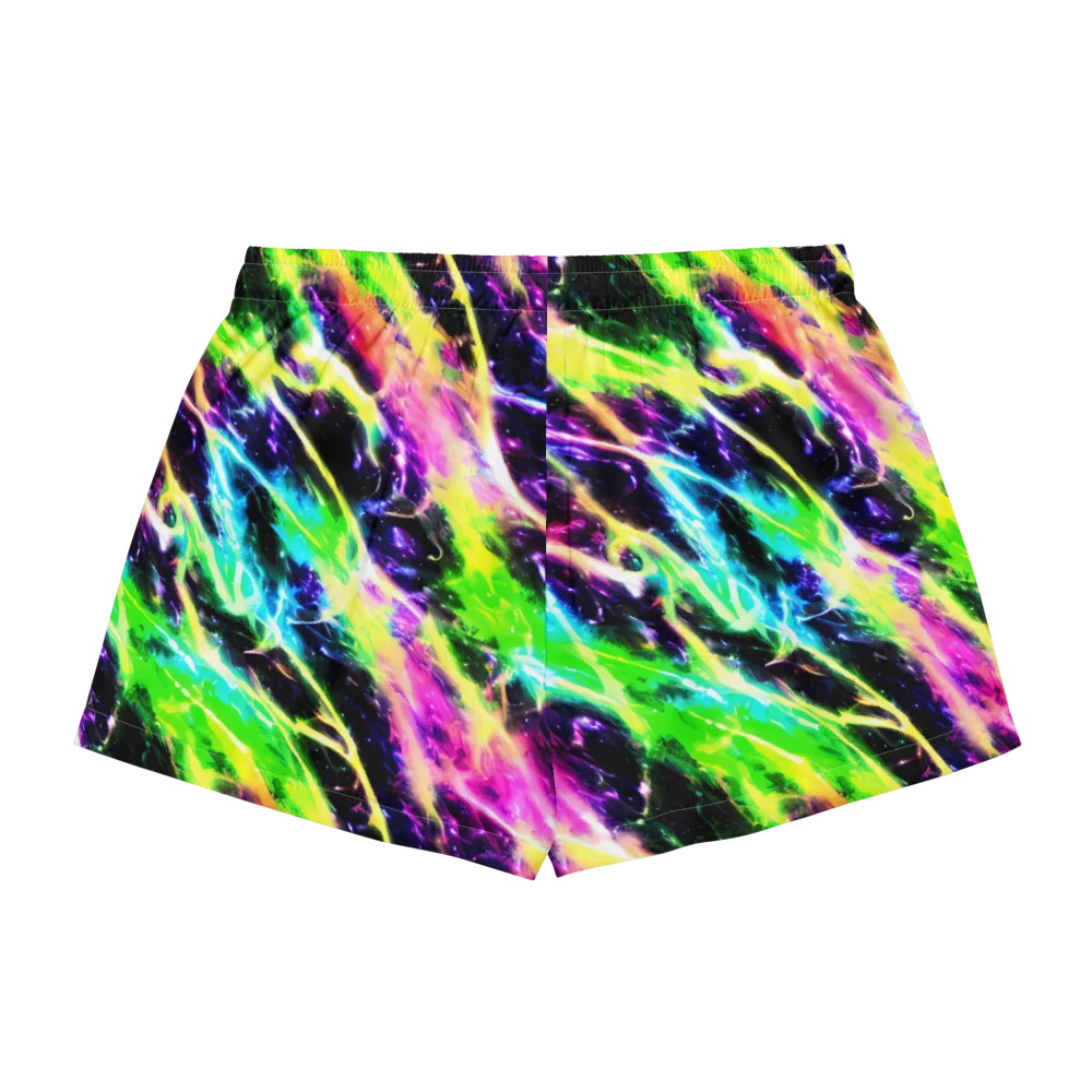 Chromatic Surge on Women's Pajama Shorts — Back