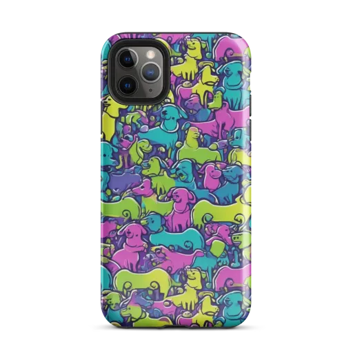 Electric Puppy Field on a Tough Case for iPhone®