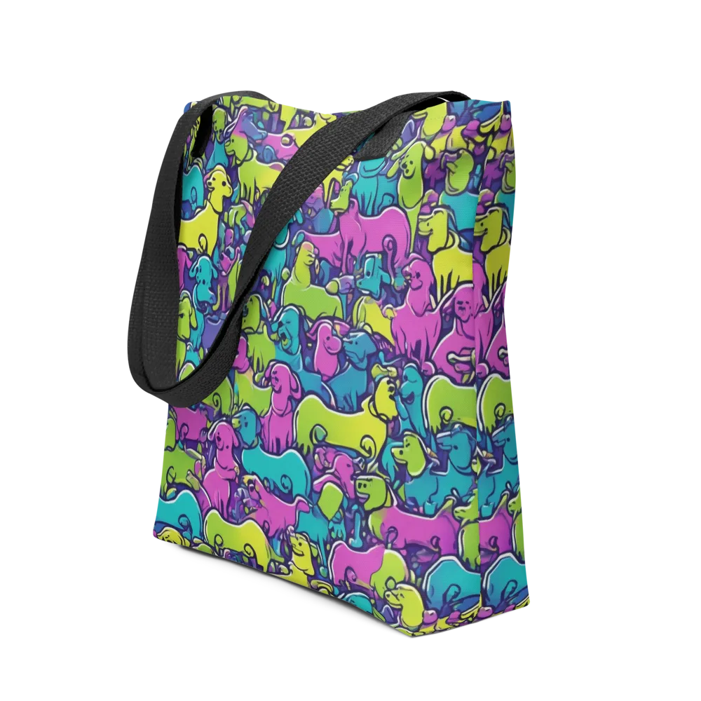 Electric Puppy Field on Tote Bag — Front