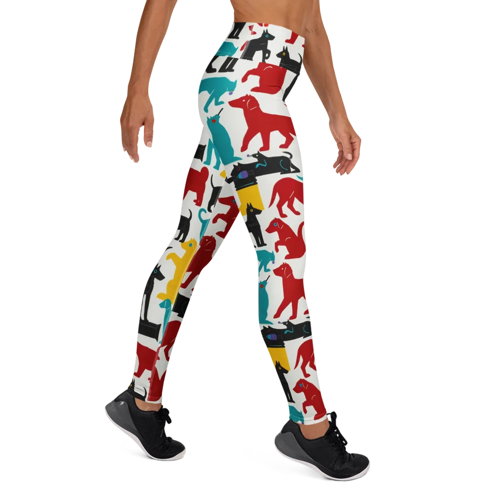 Chromatic Canines on Yoga Leggings — Right