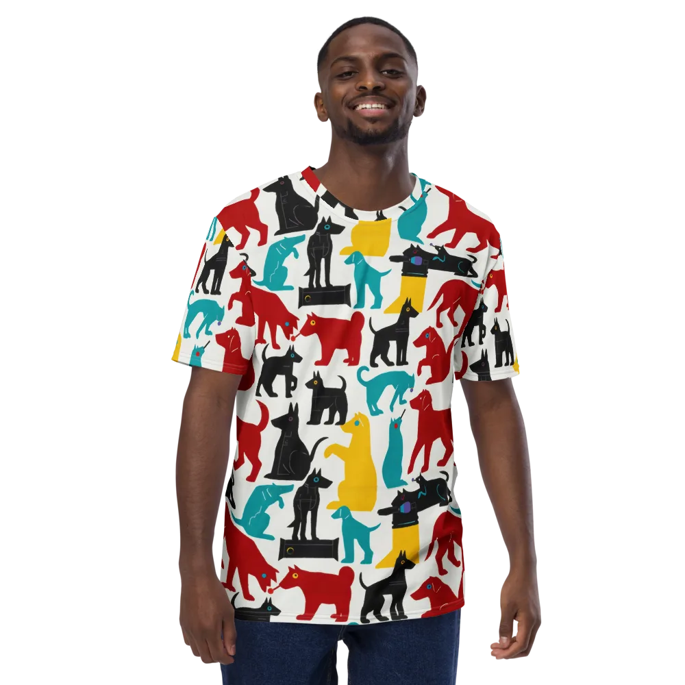 Chromatic Canines on Men's Crew Neck T-Shirt — Front