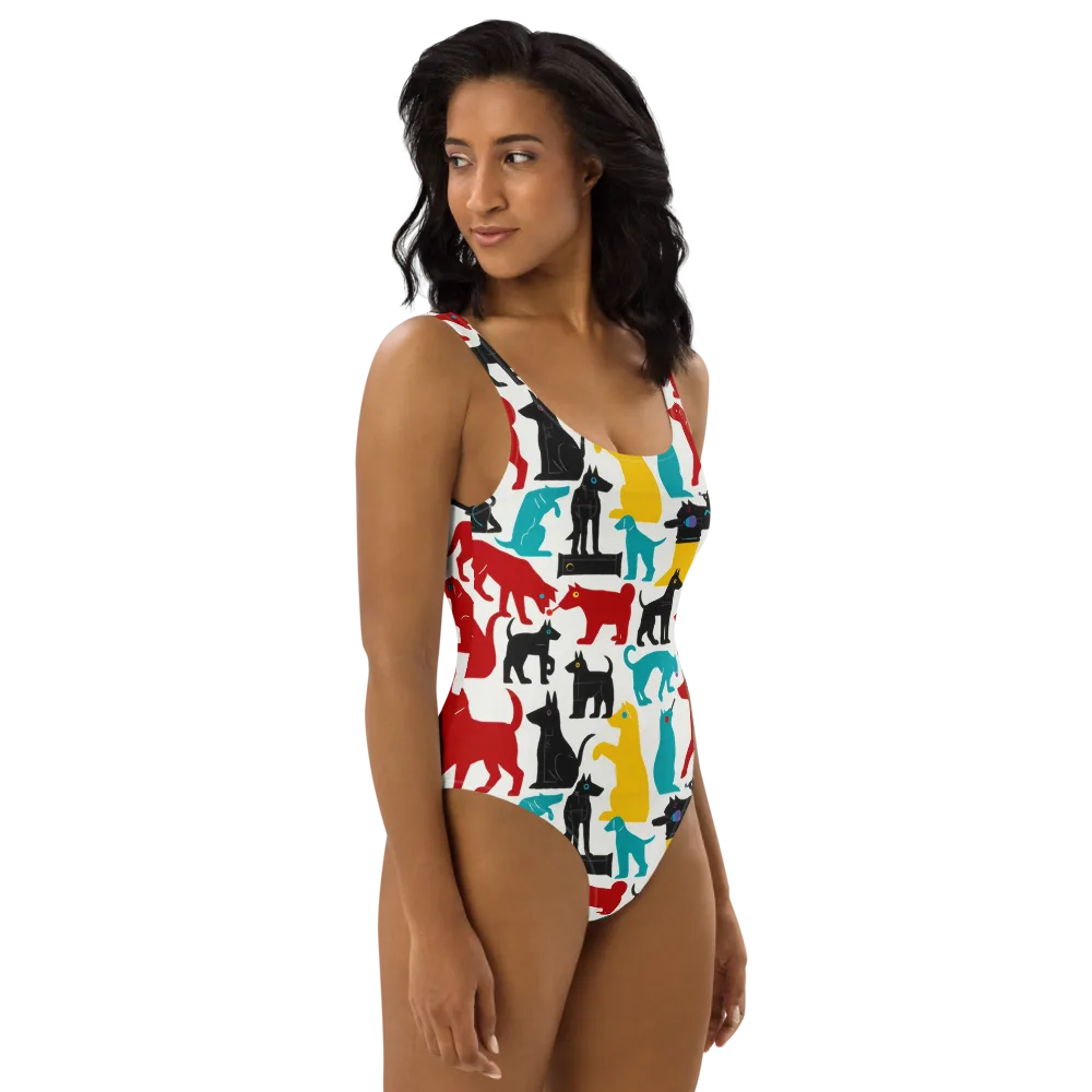 Chromatic Canines on One-Piece Swimsuit — Right