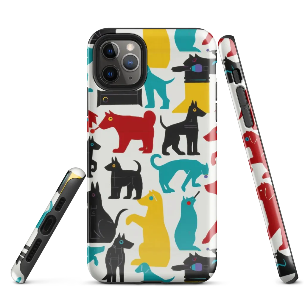 Chromatic Canines on Tough Case for iPhone® — Front