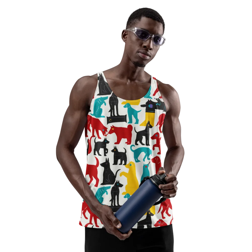 Chromatic Canines on Men's Tank Top — Front