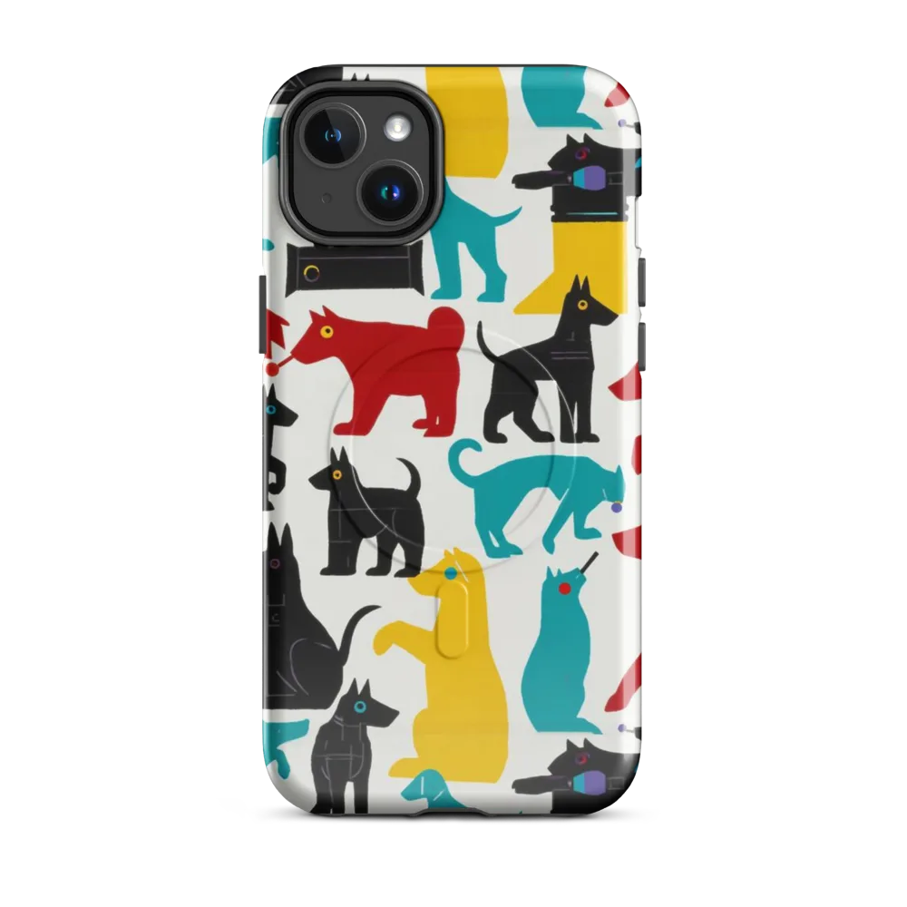 Chromatic Canines on MagSafe Tough Case for iPhone® — Front