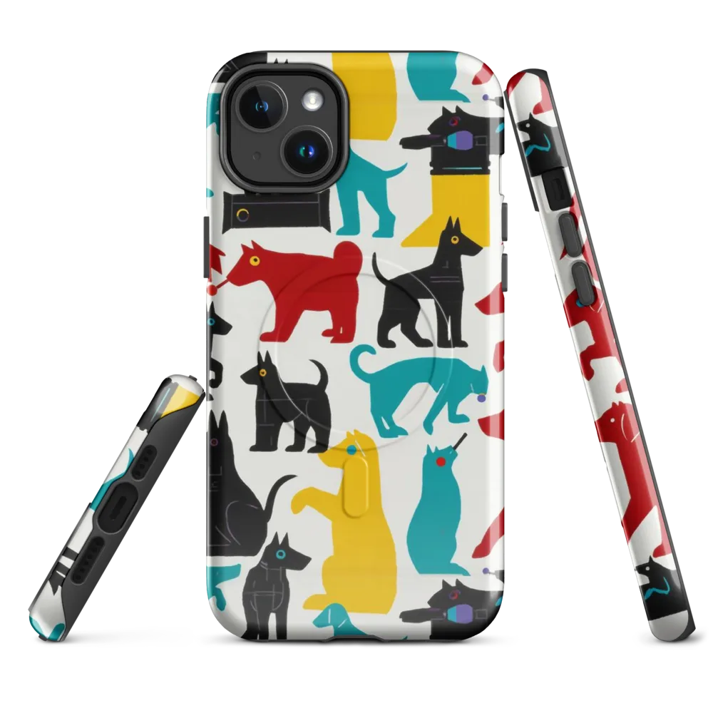 Chromatic Canines on MagSafe Tough Case for iPhone® — Front