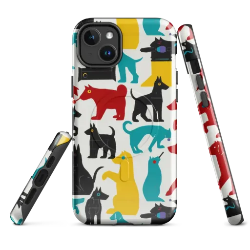 Chromatic Canines on a MagSafe Tough Case for iPhone®