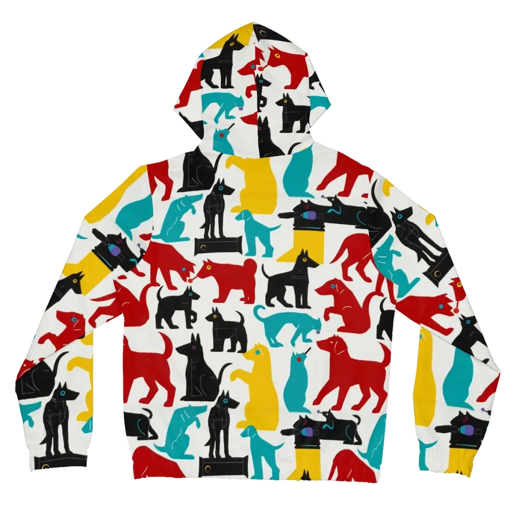Chromatic Canines on Women's Full-Zip Hoodie — Back