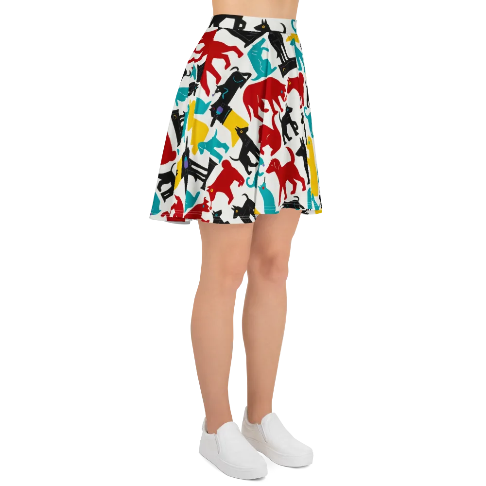 Chromatic Canines on Skater Skirt — Right