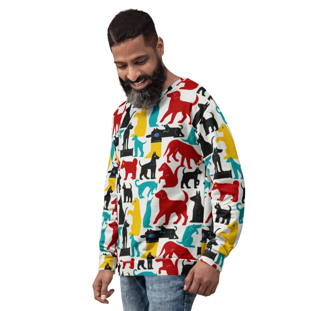Chromatic Canines on Sweatshirt — Left Front
