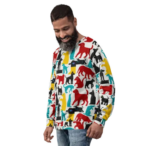 Chromatic Canines on a Sweatshirt