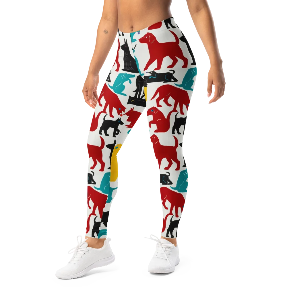 Chromatic Canines on Leggings — Left Front