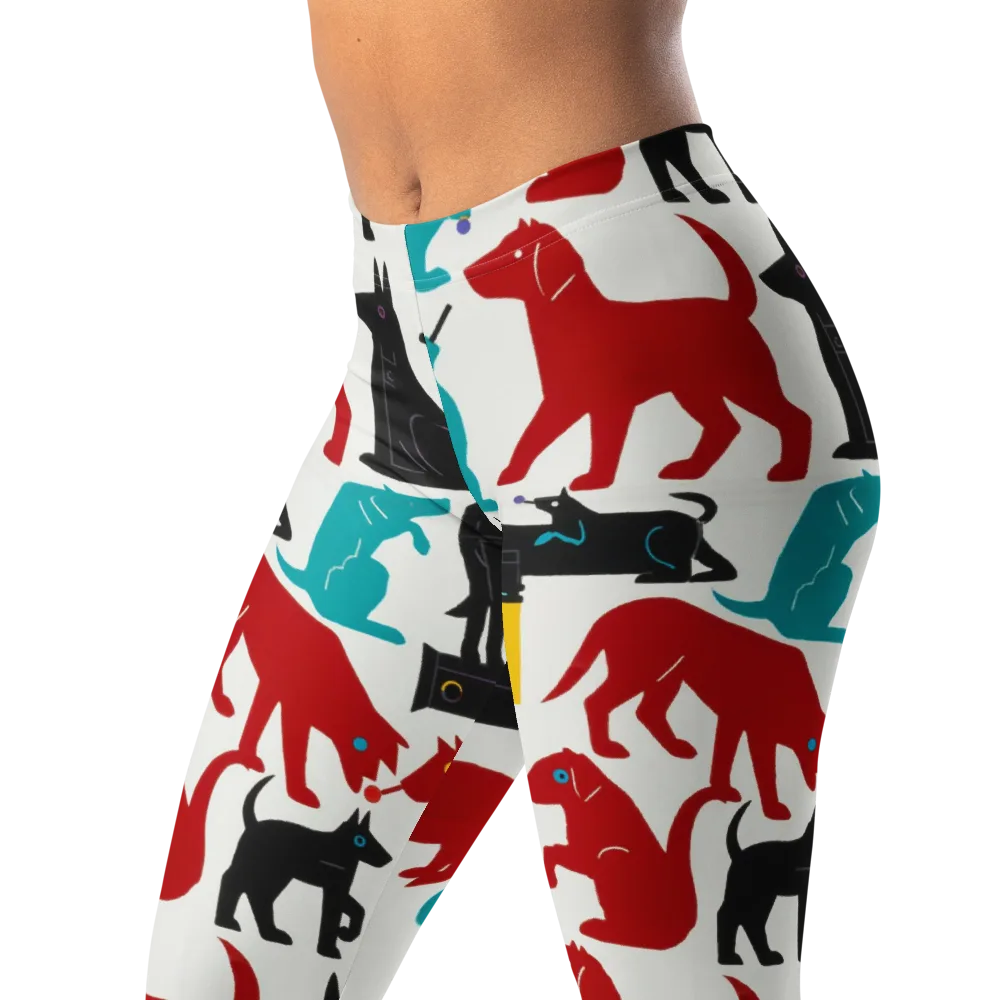 Chromatic Canines on Leggings — Left Front