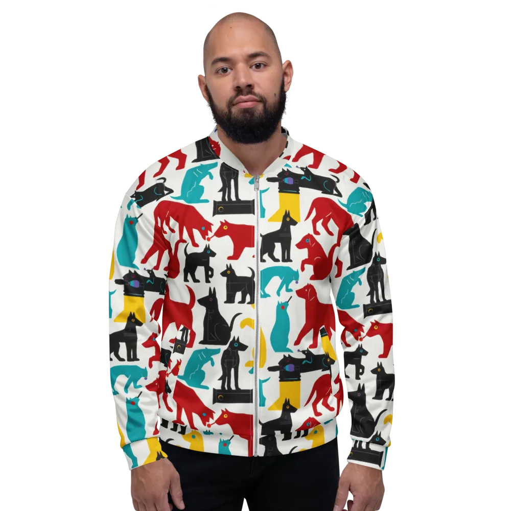 Chromatic Canines on Bomber Jacket — Front
