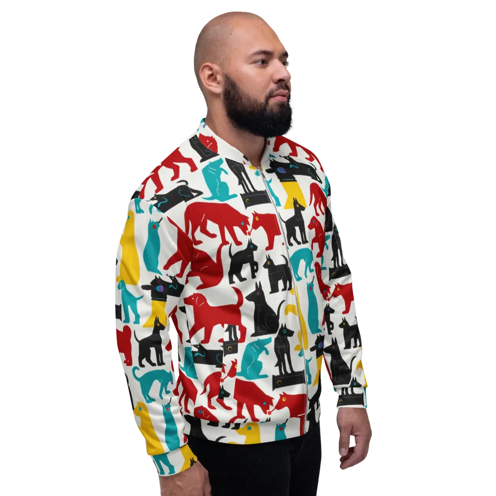 Chromatic Canines on Bomber Jacket — Right
