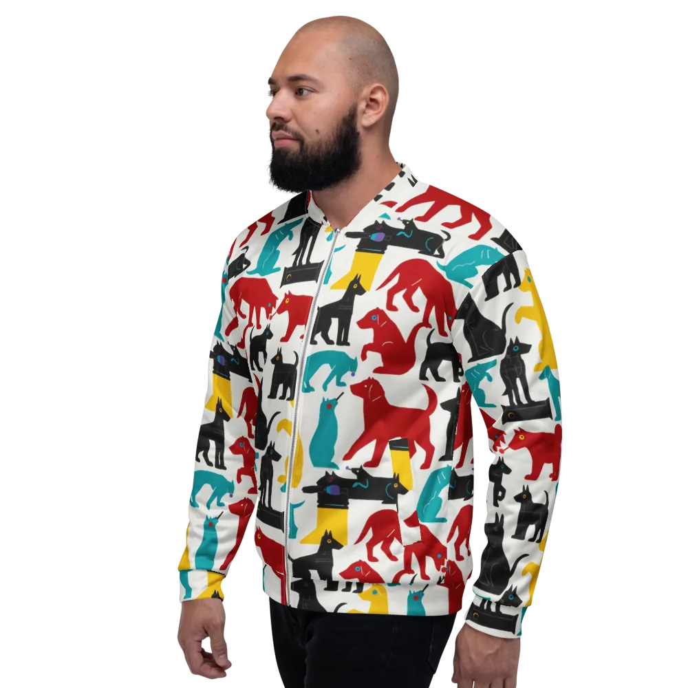 Chromatic Canines on Bomber Jacket — Left