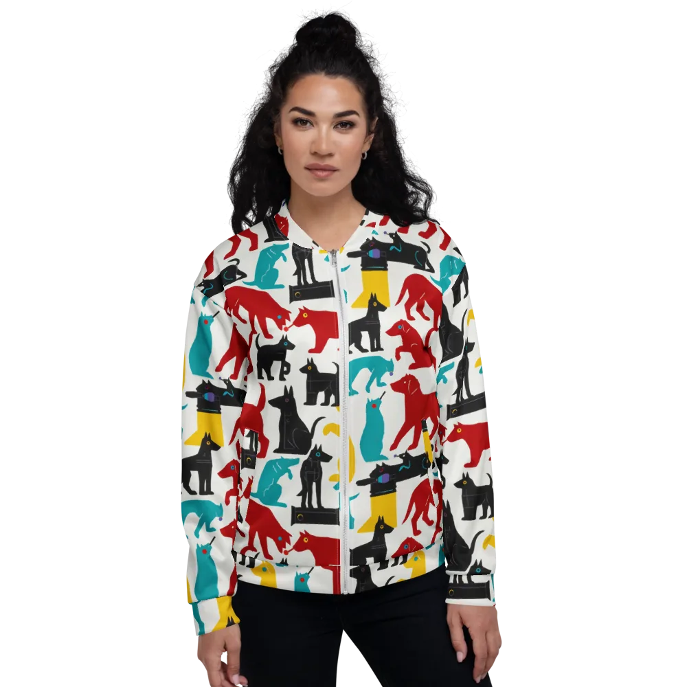 Chromatic Canines on Bomber Jacket — Front