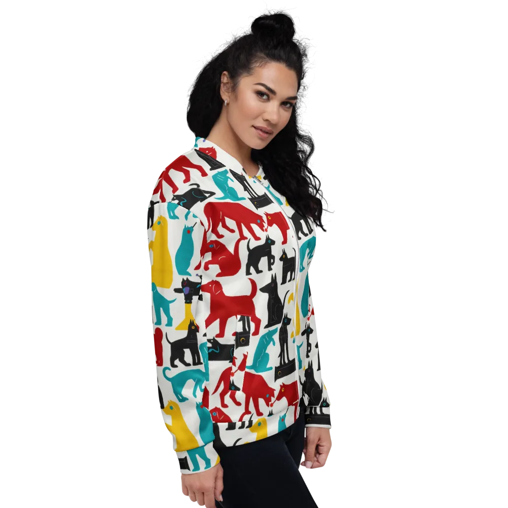 Chromatic Canines on Bomber Jacket — Right