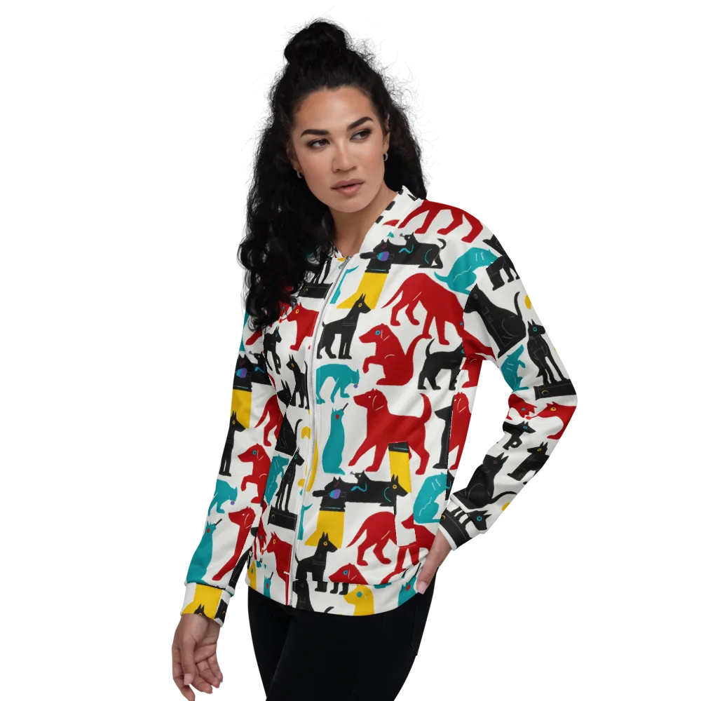 Chromatic Canines on Bomber Jacket — Left