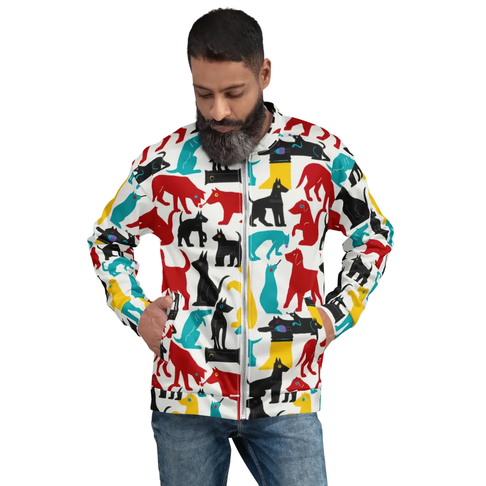 Chromatic Canines on Bomber Jacket — Front
