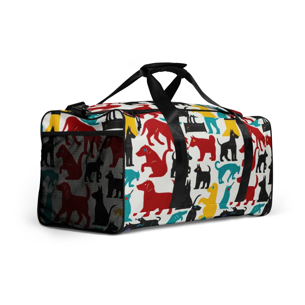 Chromatic Canines on Duffle Bag — Right Front