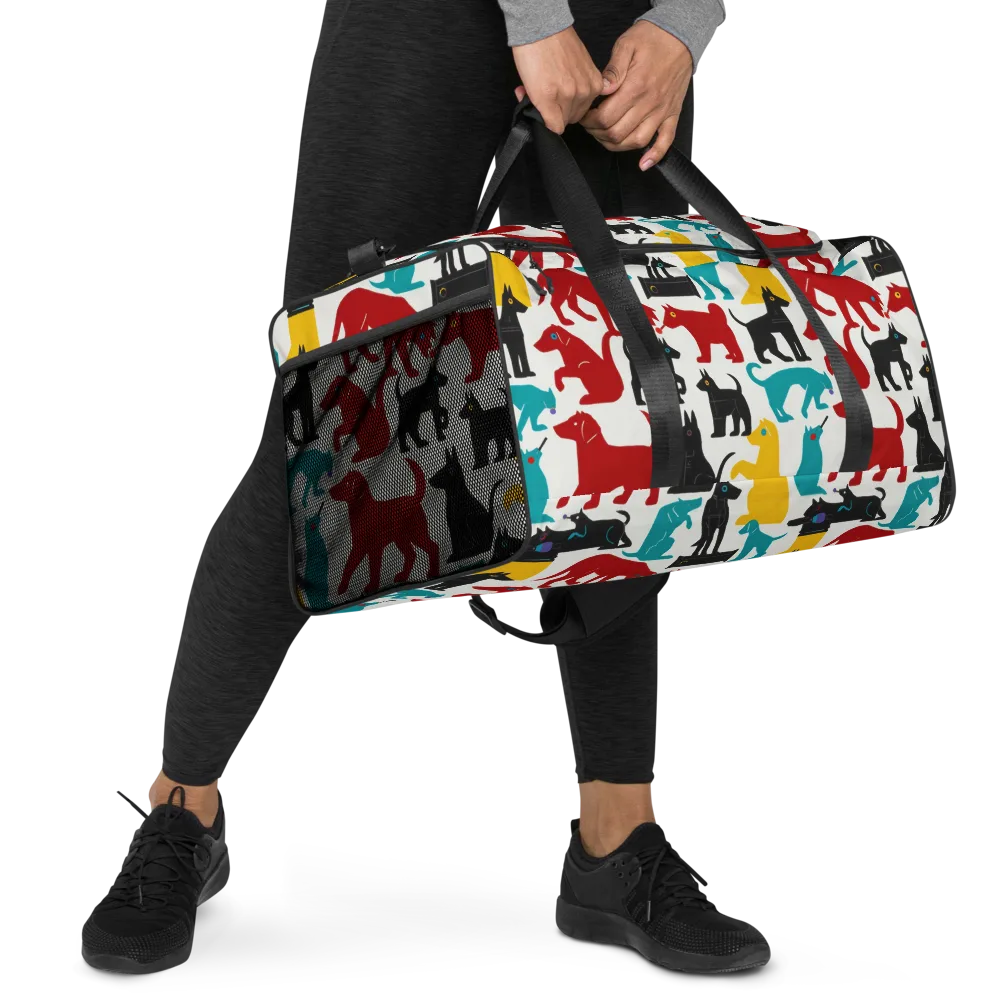 Chromatic Canines on Duffle Bag — Right Front
