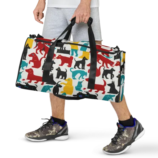 Chromatic Canines on a Duffle Bag